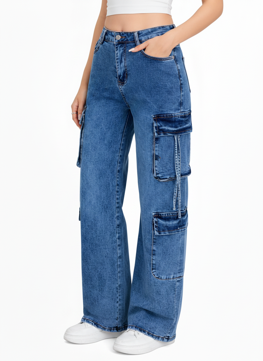 Pantalón Cargo de Mezclilla SU0728