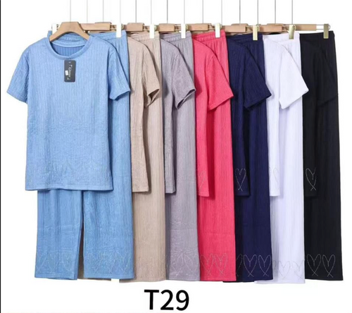 Conjunto Casual de Blusa y Pantalón con Brillos T29
