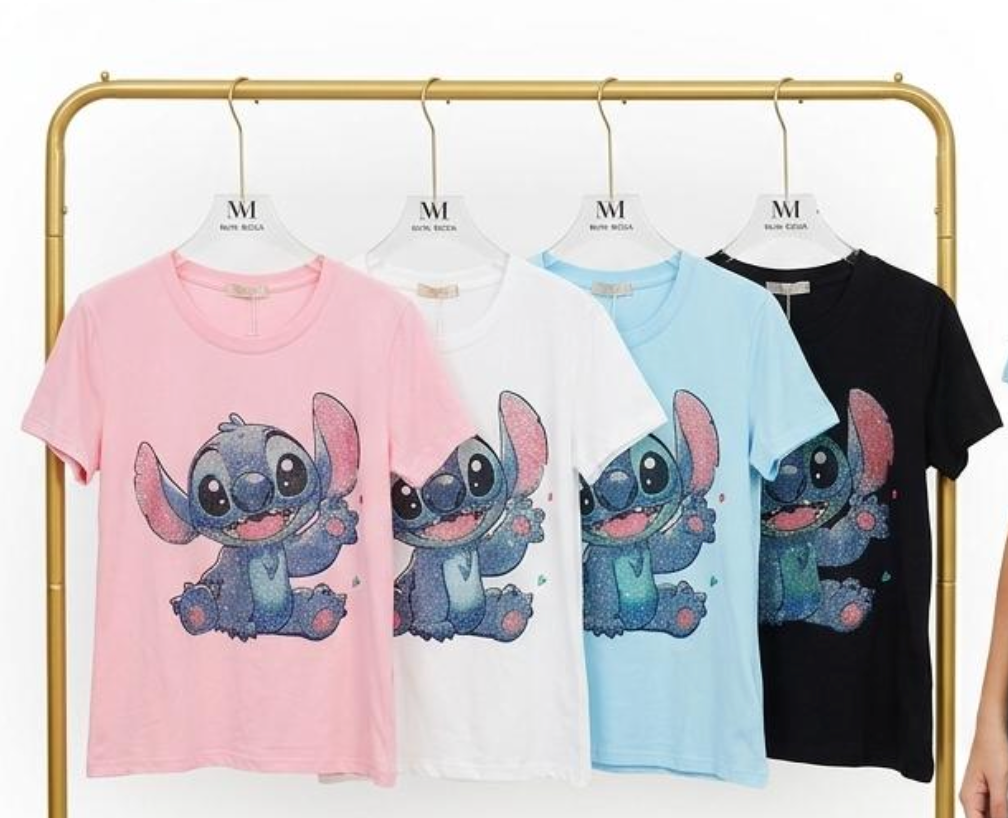 Playera de Algodón con Estampado de Personaje  M-1399
