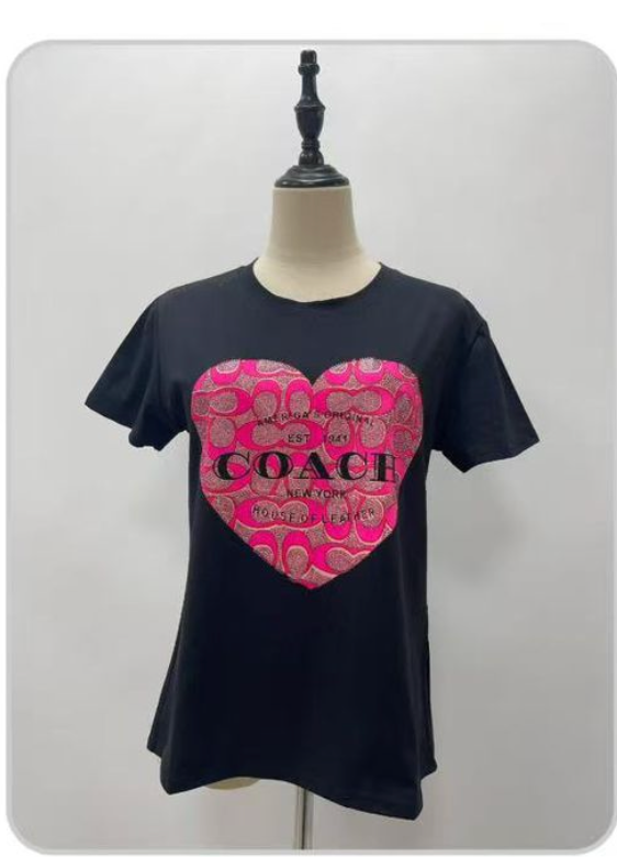 Playera Corazón Pink Coach M-995