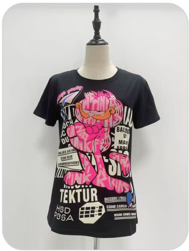 Playera Garfield rosa M-1001