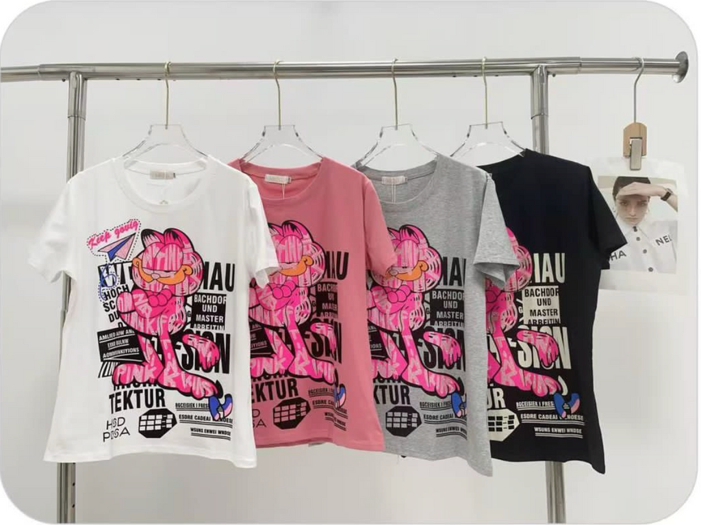 Playera Garfield rosa M-1001