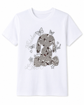 Playera de Algodón con Estampado de Perrito Brillante YG7119