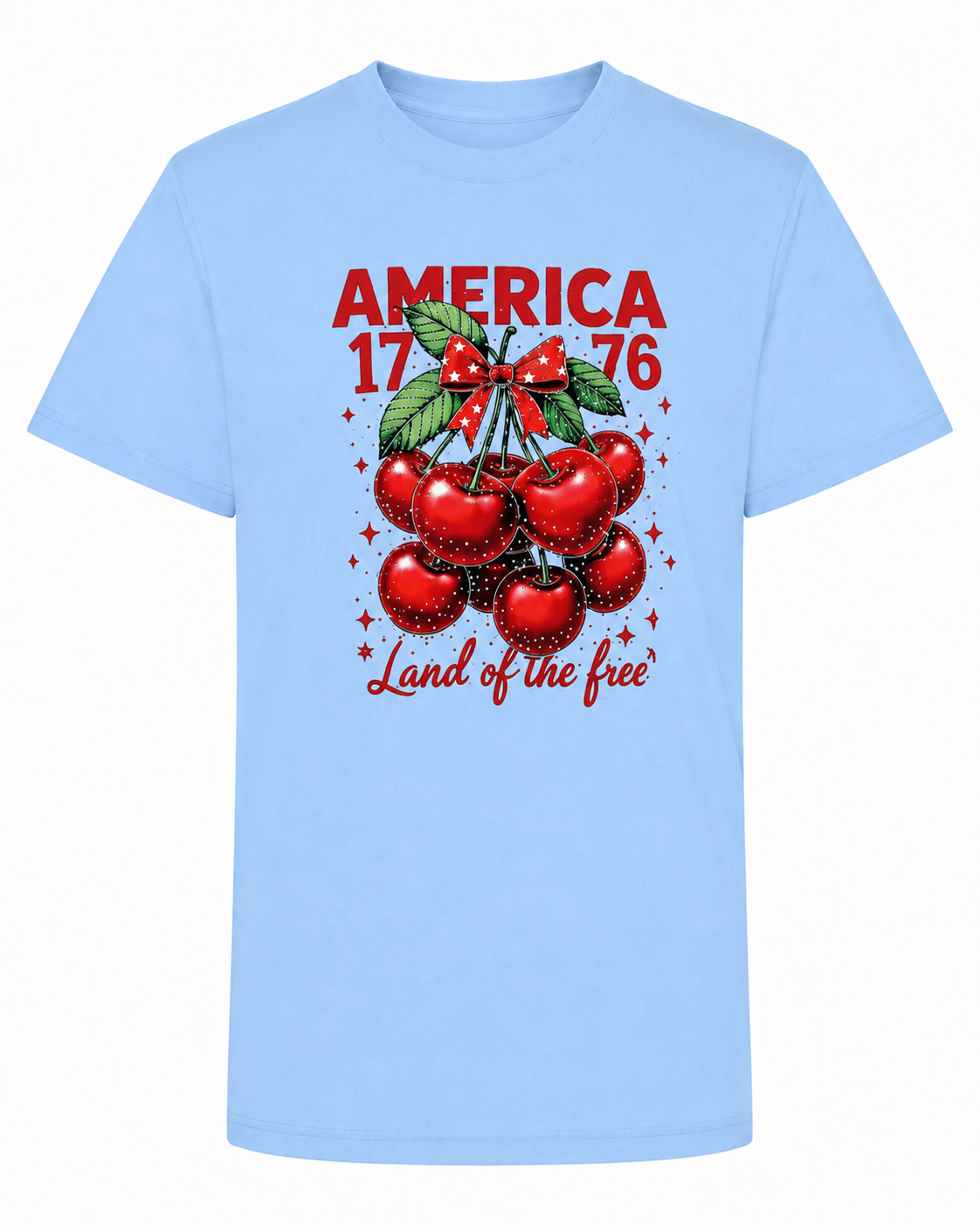 Playera de Algodón con Estampado de Cerezas YG7108