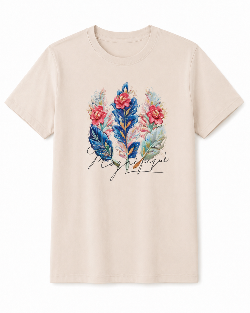 Playera de Algodón con Estampado Floral YG7111