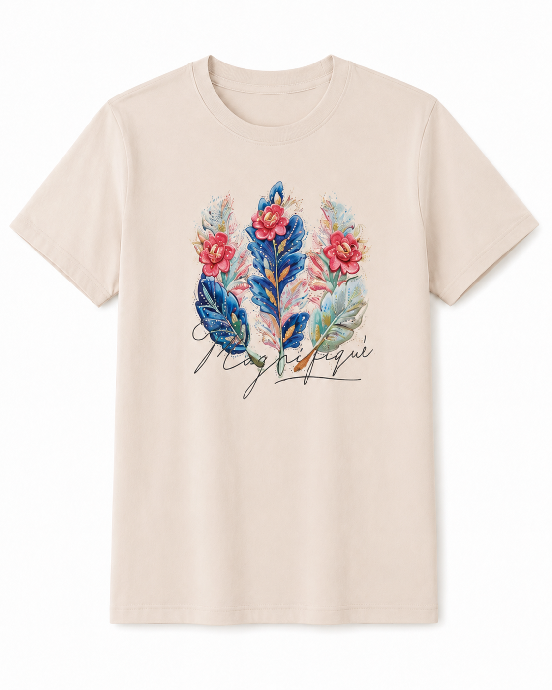 Playera de Algodón con Estampado Floral YG7111