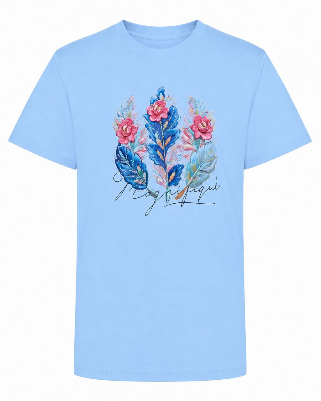 Playera de Algodón con Estampado Floral YG7111