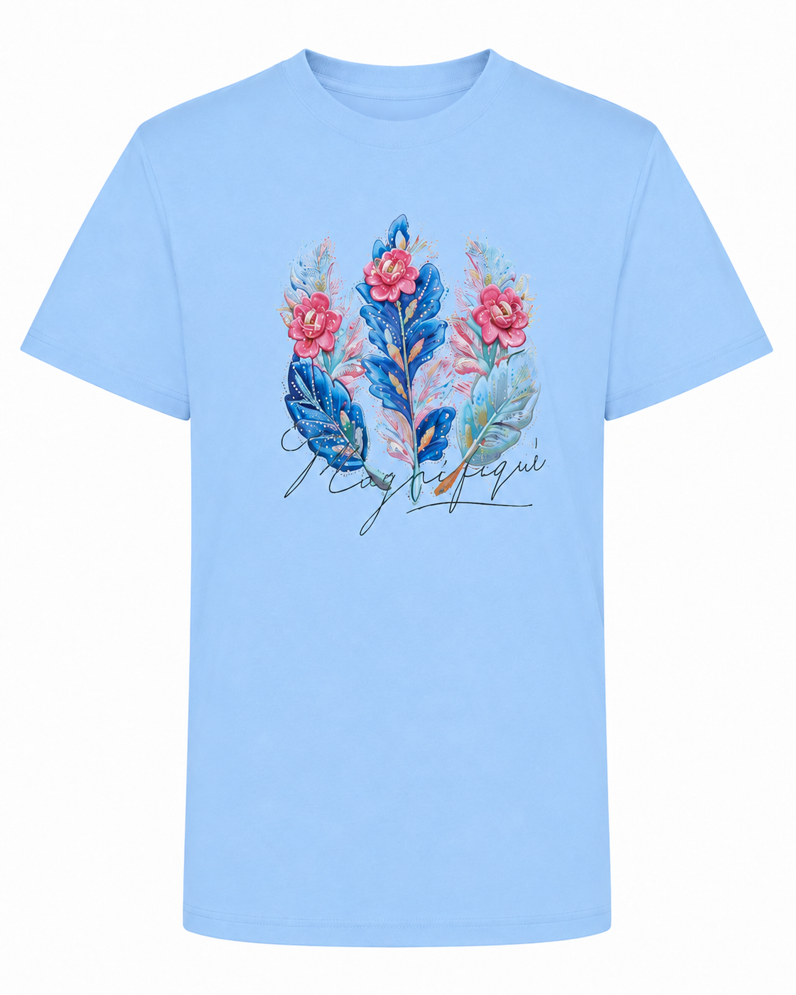 Playera de Algodón con Estampado Floral YG7111