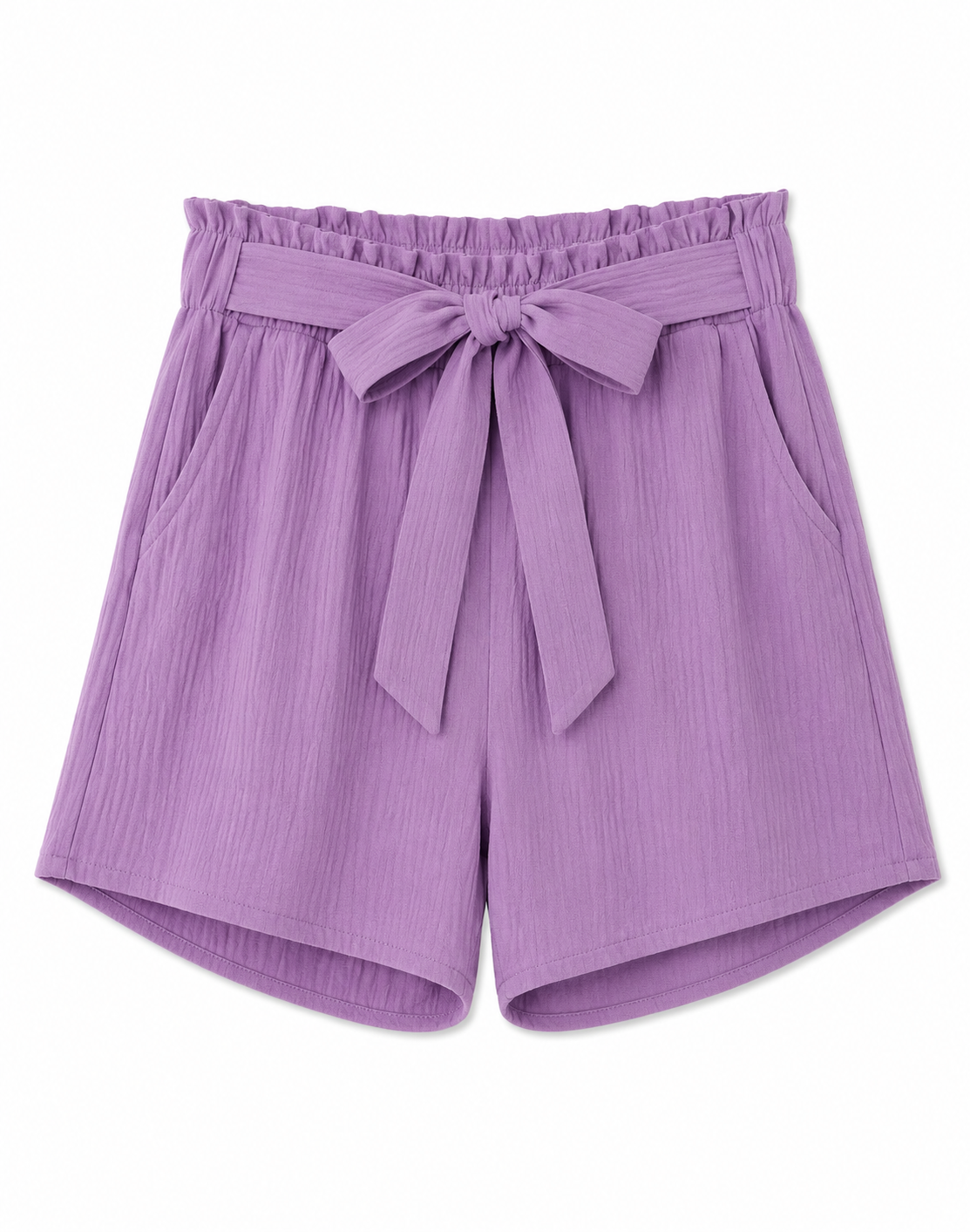 Short de Tela con Pretina Elástica y Lazo 6340