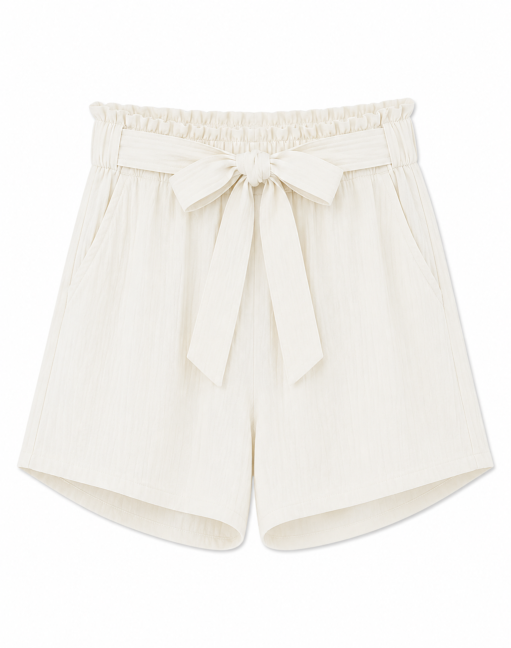 Short de Tela con Pretina Elástica y Lazo 6340