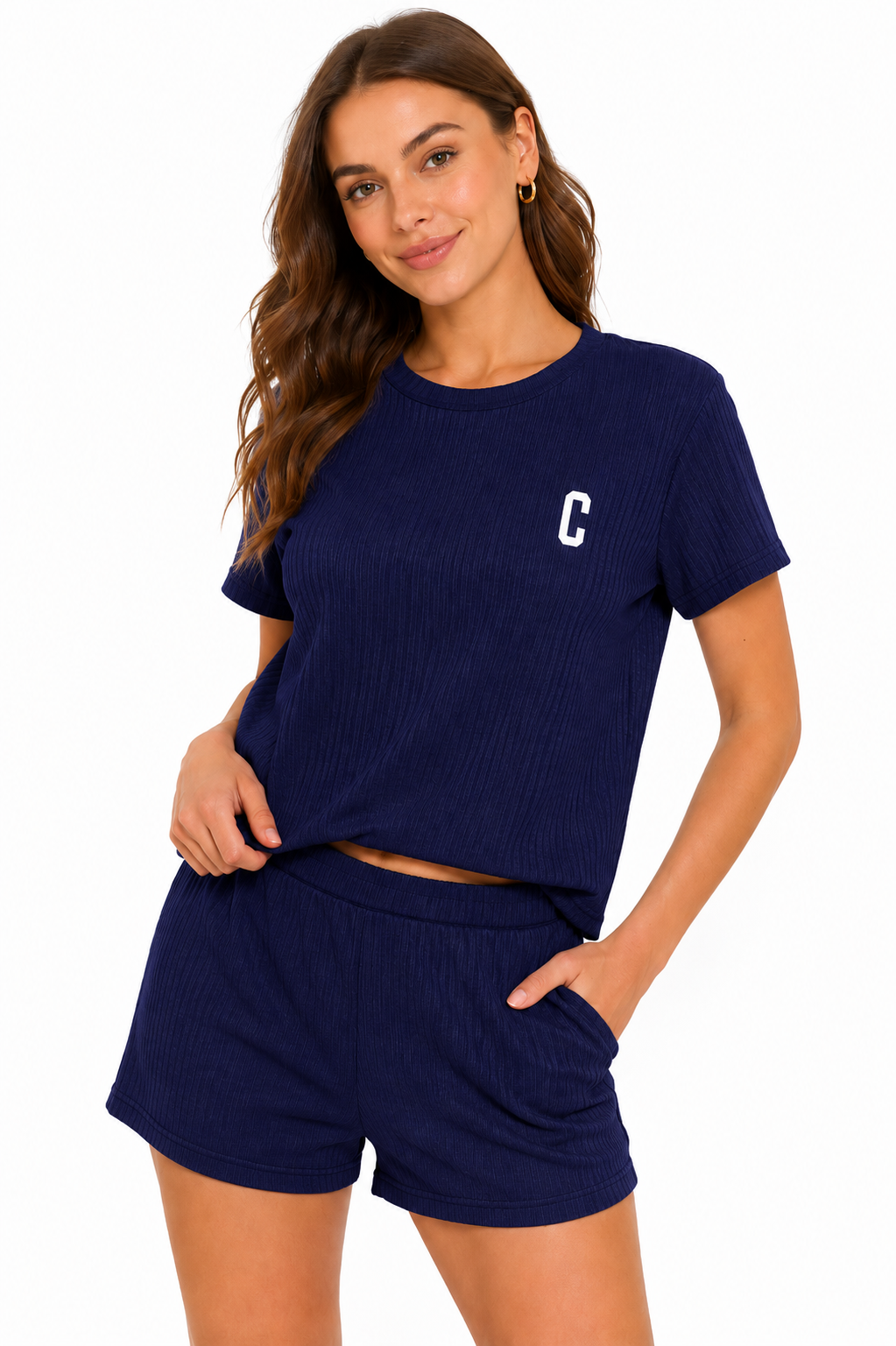 Conjunto Casual Texturizado con short Unitalla T01