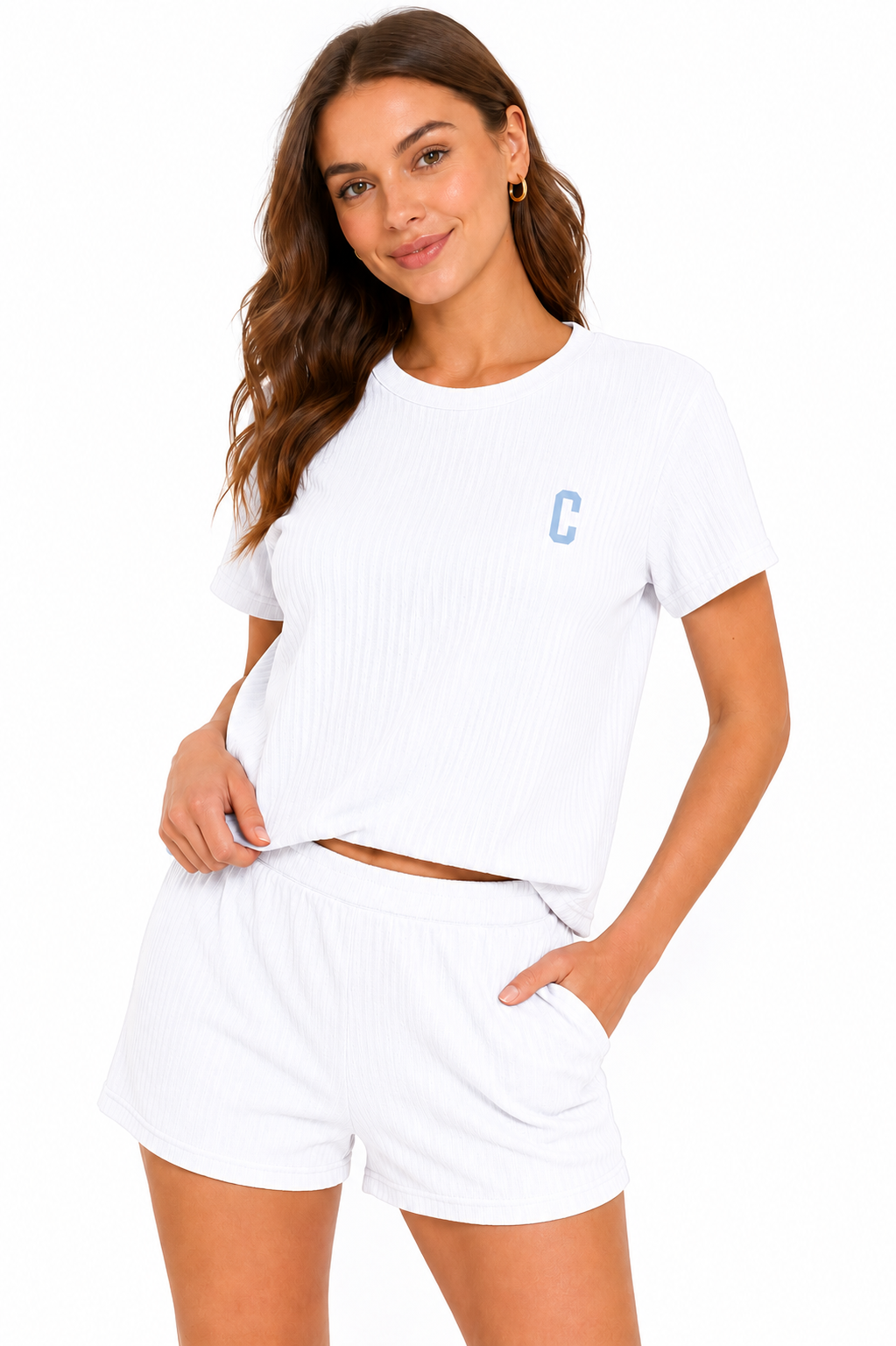 Conjunto Casual Texturizado con short Unitalla T01