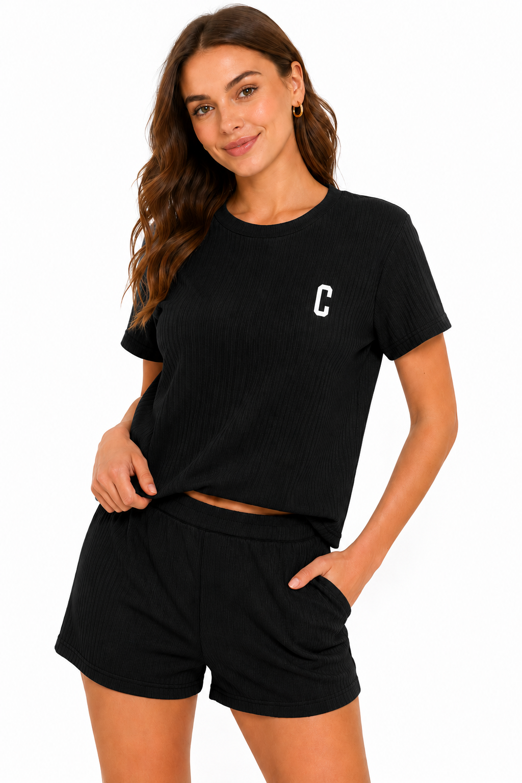 Conjunto Casual Texturizado con short Unitalla T01