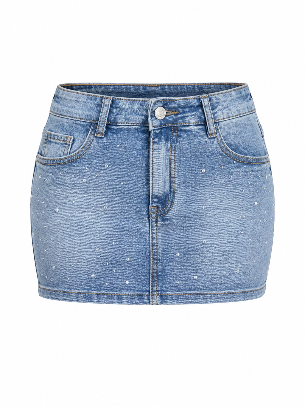 Falda Short de Mezclilla Tiro Alto AM297