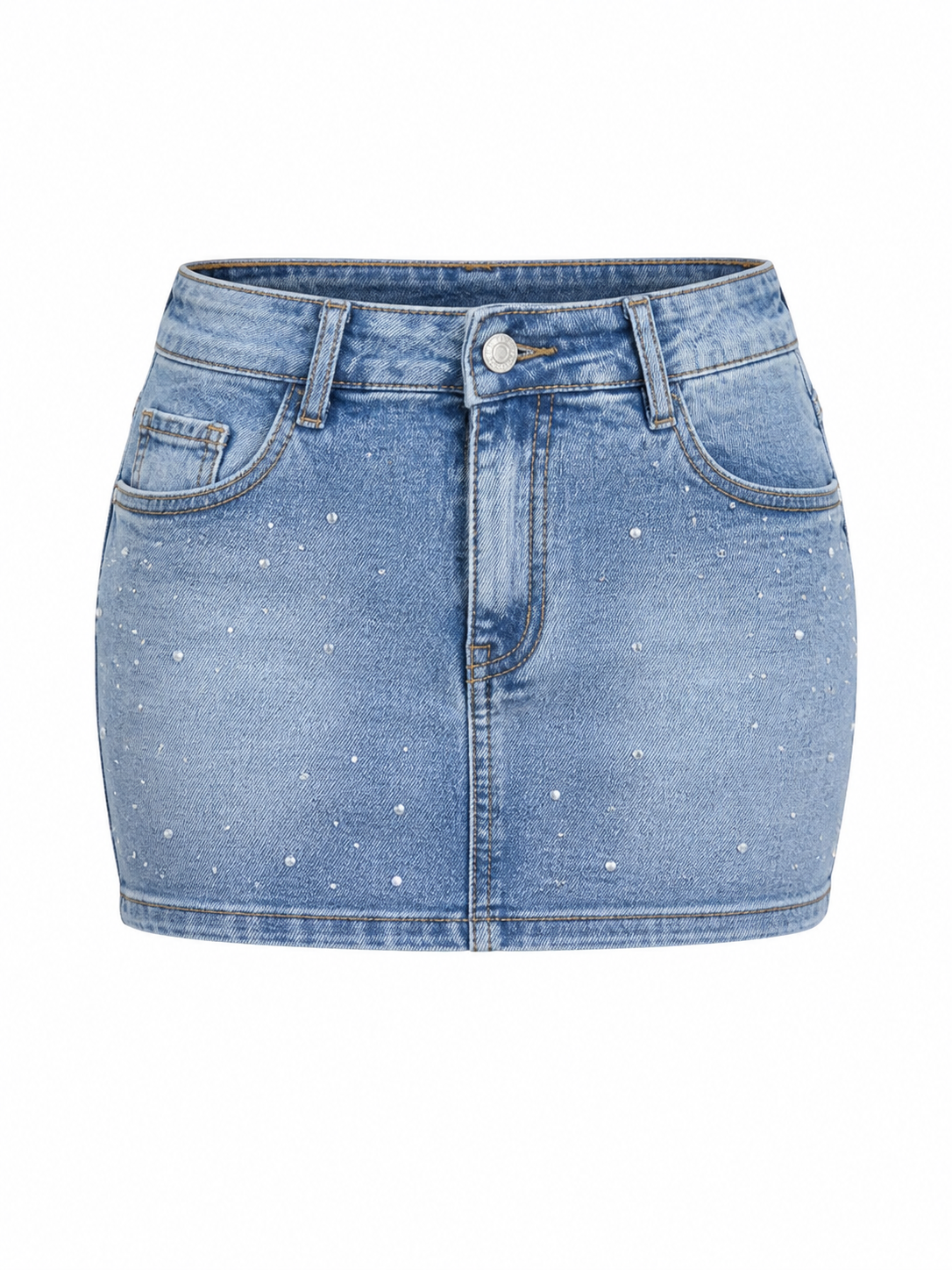 Falda Short de Mezclilla Tiro Alto AM297