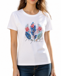 Playera de Algodón con Estampado Floral YG7111
